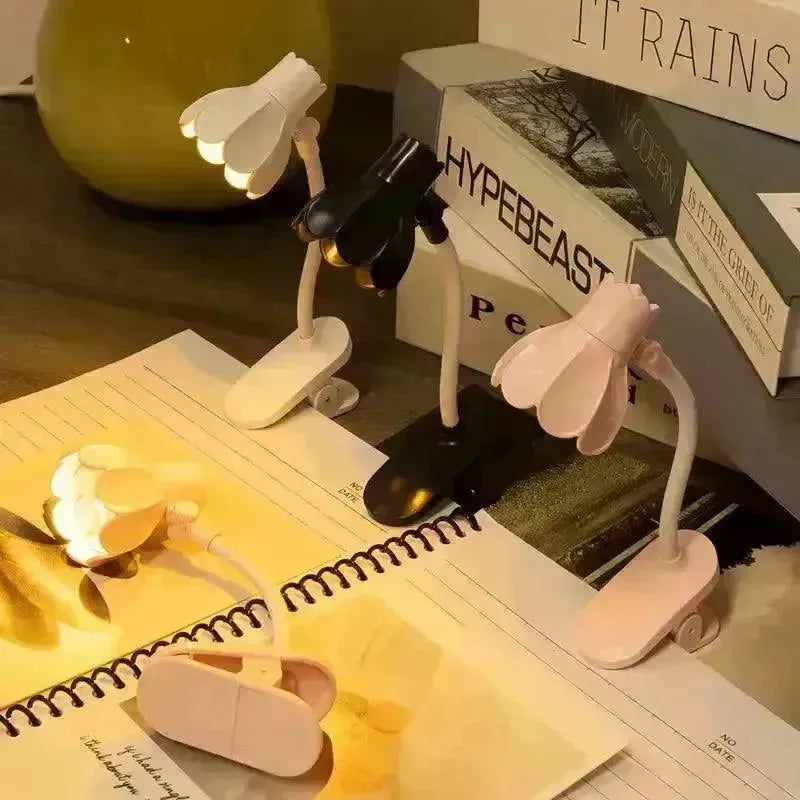 Petal-Shaped LED Clip-On Book Light