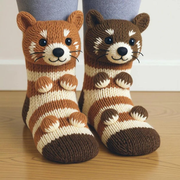 3D Knitted Animal Socks – Cozy, Playful, and Full of Personality