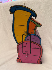 Whimsical and Vibrant Handmade Wooden Birdhouse