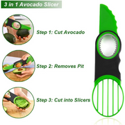 3-in-1 Avocado Slicer – Effortless Peeling, Pitting & Slicing in Seconds