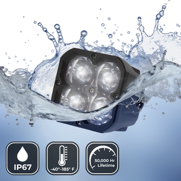 3” LED Pod Lights - 20W Square Off-Road Lights - 2,000 Lumens